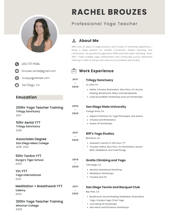 Rachel Brouzes Resume